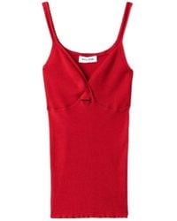 Miu Miu - Cotton Knit Top - Lyst