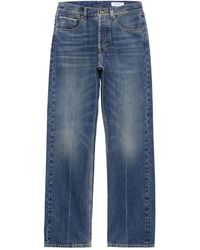 McQueen - Logo Patch Straight-Leg Jeans - Lyst