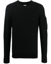C.P. Company - Lens-Detailed Ribbed-Knit Crewneck Jumper - Lyst