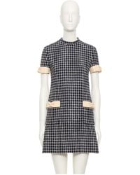Valentino - Bow Detailed Mock Neck Mini Dress - Lyst