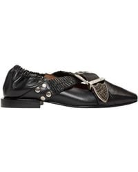 Toga - Cross Strap Ballet Shoes - Lyst