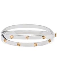 Tory Burch - Logo Stud Cuff Bracelet - Lyst