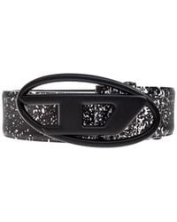 DIESEL - Oval D-Logo B-1-Dr Belt - Lyst