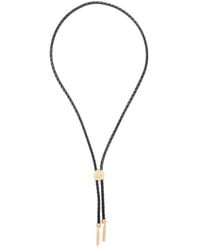 Versace - Medusa-Charm Braided Leather Necklace - Lyst