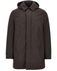 Herno - Wool Hooded Single-Breasted Coat - Lyst