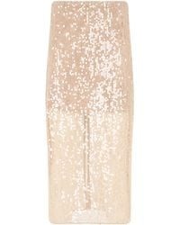 Veronica Beard - Sequined Mesh Midi Skirt - Lyst