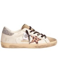 Golden Goose - Super-Star With Leopard Print And Swarovski Crystal Star - Lyst