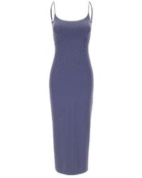 MC2 Saint Barth - Gradient Embellished Midi Dress With Spaghetti Straps - Lyst