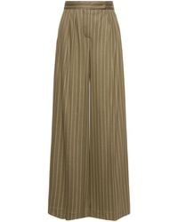 Max Mara - Pinstripe-Pattern Pleated Trousers - Lyst