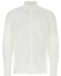 Prada - Logo Embroidered Buttoned Shirt - Lyst