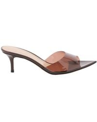 Gianvito Rossi - Elle Pointed-Toe Mules - Lyst