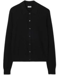 Burberry - Check-Trim Buttoned Cardigan - Lyst