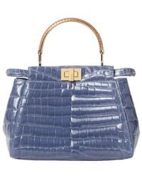 Fendi - Peekaboo Mini Crocodile Bag - Lyst