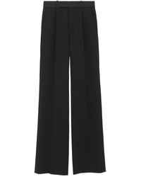 Saint Laurent - Mid-Rise Straight Leg Pants - Lyst