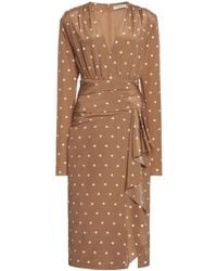 Alessandra Rich - Long Sleeve Polka Dot Dress - Lyst