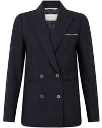 Peserico - Double-Breasted Tailored Blazer - Lyst