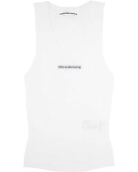 Alexander Wang - Jacquard Logo Racer Tank Top - Lyst