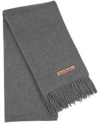 Acne Studios - Logo Patch Fringed-Edge Scarf - Lyst