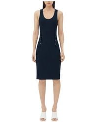 Bottega Veneta - Slim Fit Ribbed Midi Dress - Lyst