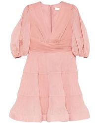 Zimmermann - Pleated Layered Mini Dress - Lyst