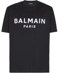 Balmain - Logo Printed T-Shirt - Lyst