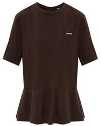 ROTATE BIRGER CHRISTENSEN - Peplum T-Shirt - Lyst