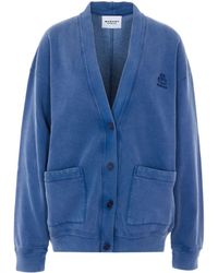 Isabel Marant - Isabel Marant Étoile V-Neck Button-Up Sweatshirt - Lyst