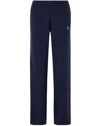 Sporty & Rich - Embroidered Cashmere And Wool-Blend Track Pants - Lyst
