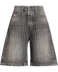 DIESEL - Colorful Striped Denim Shorts - Lyst