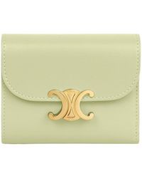 Celine - Small Flap Wallet Triomphe - Lyst