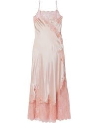 Carine Gilson - Lace-Trimmed Satin Nightgown - Lyst