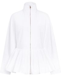Alaïa - Alaïa Poplin Peplum Jacket - Lyst