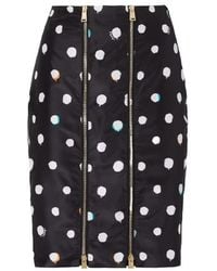 Fendi - Falena Dots Printed Double-Zipped Midi Skirt - Lyst