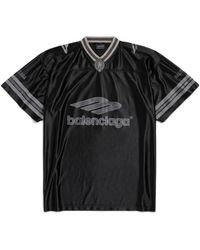 Balenciaga - 3B Football V-Neck Oversized T-Shirt - Lyst
