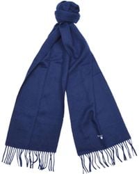 Barbour - Solid Color Wool Scarf - Lyst
