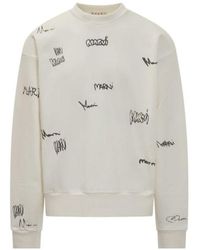 Marni - Long Sleeve Crewneck Sweatshirt - Lyst