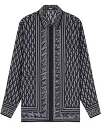 Versace - Pattern-Printed Long-Sleeved Shirt - Lyst