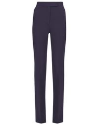 Ferragamo - Front Pleated Wool Casual Pants - Lyst