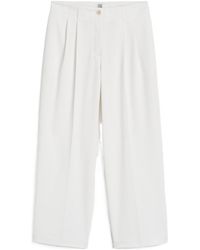 TOTEME - Totême Wide-Leg Twill Trousers - Lyst