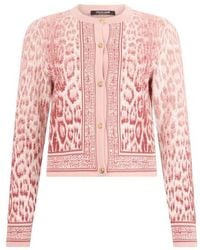 Roberto Cavalli - Jaguar Pattern Buttoned Cardigan - Lyst