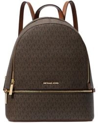 Michael Kors - Rhea Medium Signature Logo Backpack - Lyst
