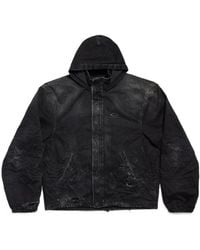 Balenciaga - Hooded Workwear Jacket - Lyst