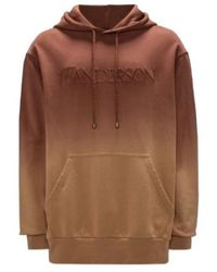 JW Anderson - Jw Anderson Logo Embroidered Drawstring Hoodie - Lyst