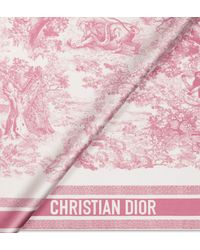 Dior Toile De Jouy Natura 90 Square Scarf in Pink | Lyst