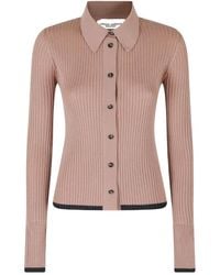 Roberto Collina - Ribbed-Knit Polo Cardigan - Lyst
