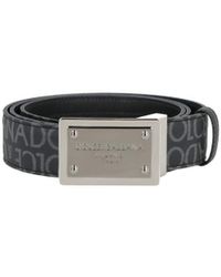 Dolce & Gabbana - Logo Printed Buckle Belt - Lyst
