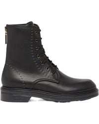 Max Mara - Leather Combat Boots - Lyst