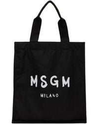 MSGM - Large Logo-Print Tote Bag - Lyst
