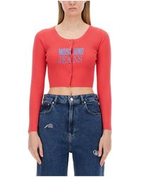 Moschino - Long-Sleeved Short Cardigan - Lyst