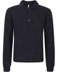 sunflower - Long Sleeved Knitted Polo Shirt - Lyst